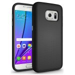 Wholesale Samsung Galaxy S7 Edge Rugged Hybrid Armor Case (Black)